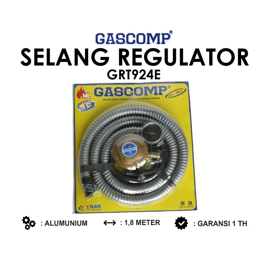 Gascomp GRT924E ท่อควบคุมแก๊สแพคเกจ Trading 1.8 เมตร GRT-924E
