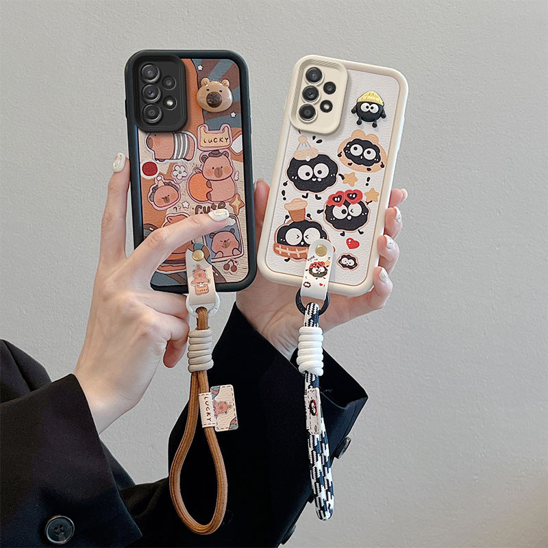 เคส Samsung A53 5G Anti fall อะนิเมะการ์ตูน TPU ซิลิโคนอ่อนนุ่ม 3D เคสโทรศัพท์หนัง BM
