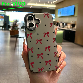 สำหรับ Vivo เคส Y200 Y20 Y20s Y12s Y12A โบว์สีแดง Y17 Y12 Y15 Y11 Y12i Y15A โทรศัพท์วิโว่ V40 V40PRO Y18 Y18s Y18E