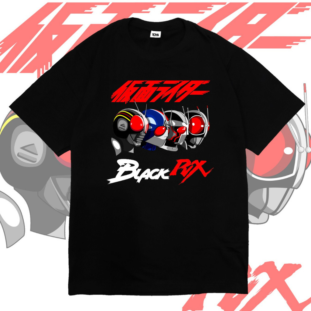 เสื้อยืดแขนสั้นคอกลม Kamen Rider ตัวใหม่ล่าสุด พิมพ์ลายธีม Kamen Rider ที่ด้านหน้า