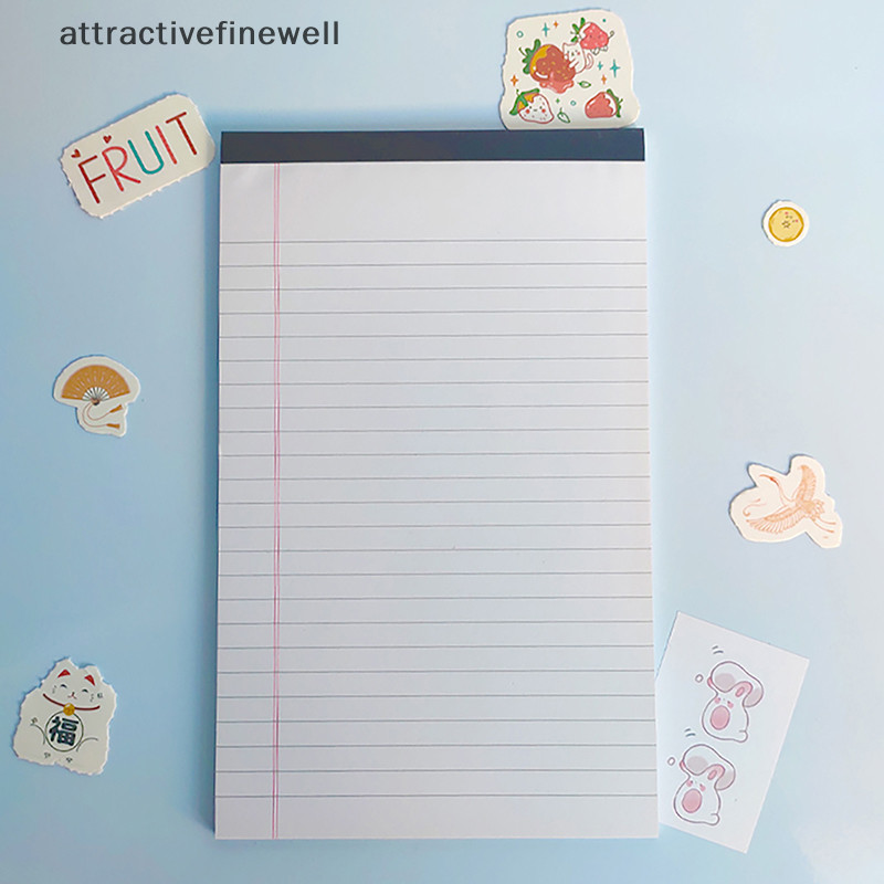 [attractivefinewell] Tearable Legal Pad อุปกรณ์สํานักงาน Ink-proof Tear-off screen Wrig Sheet Paper 