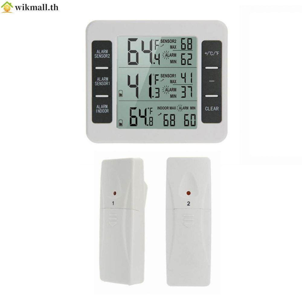 【WIK】Durable Wireless Digital Thermometer for Refrigerator Fridge 12 Sensors Included