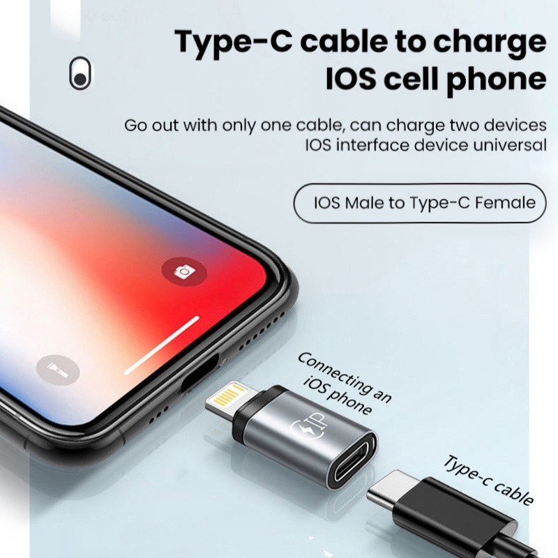 20w lOS ชายประเภท C หญิงอะแดปเตอร์ Fast Charging Converter สําหรับ lP Huawei Xiaomi Samsung Type C ชาย lOS หญิงอะแดปเตอร์ - รูปที่ 5