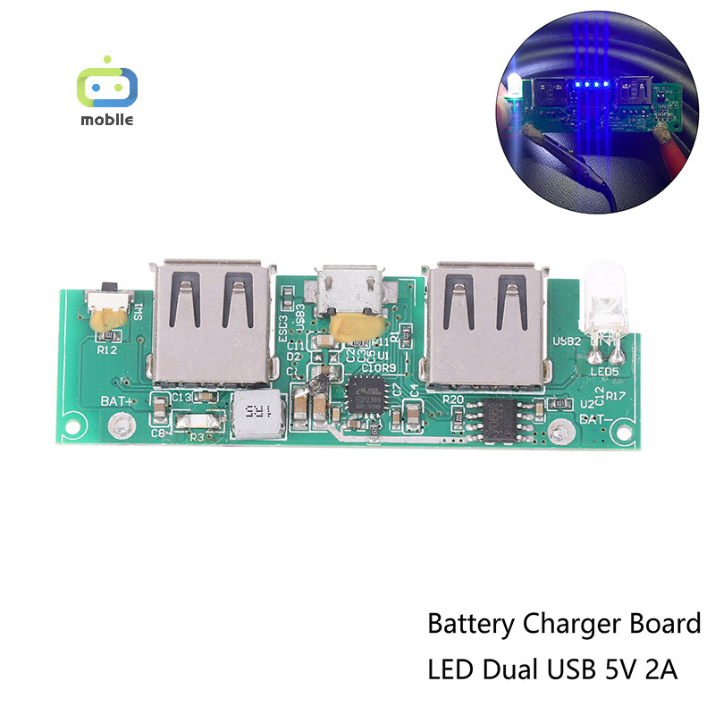 [maygood] เมนบอร์ดพลังงานมือถือ USB 5V คู่ EDP2339 แผงวงจรโทรศัพท์ควบคุมหลักพร้อมไฟ LED อุปกรณ์เสริม DIY {TH}