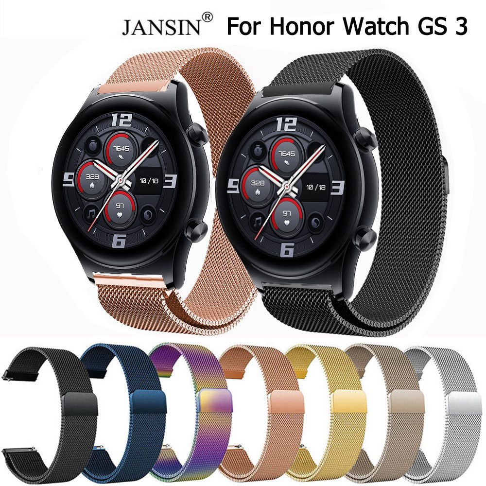 สายนาฬิกาสแตนเลสสําหรับ Honor Watch GS 3 Smart Watch
