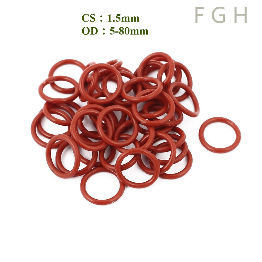 [FGHOQ-1-y] โอริง ORing O-ring ยางโอริง VMQ เลือกขนาดได้ (OD5-80 mm. * CS 1.5 mm.)