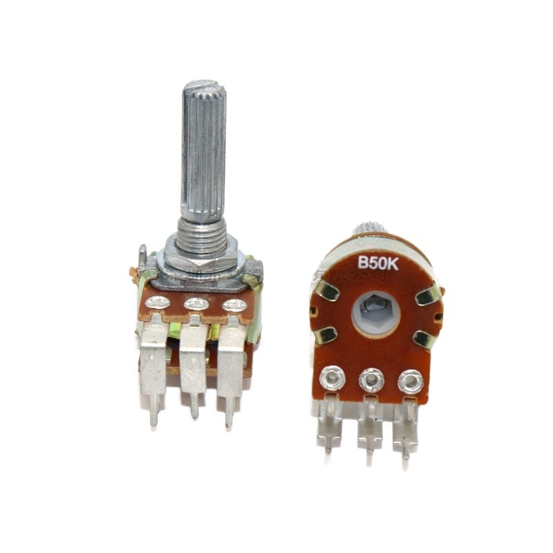 เครื่องขยายเสียง WH148 Potentiometer Double B50K-25MM โค้งเท้าดอกไม้แกนปริมาณ Potentiometer โค้งเท้า Potentiometer