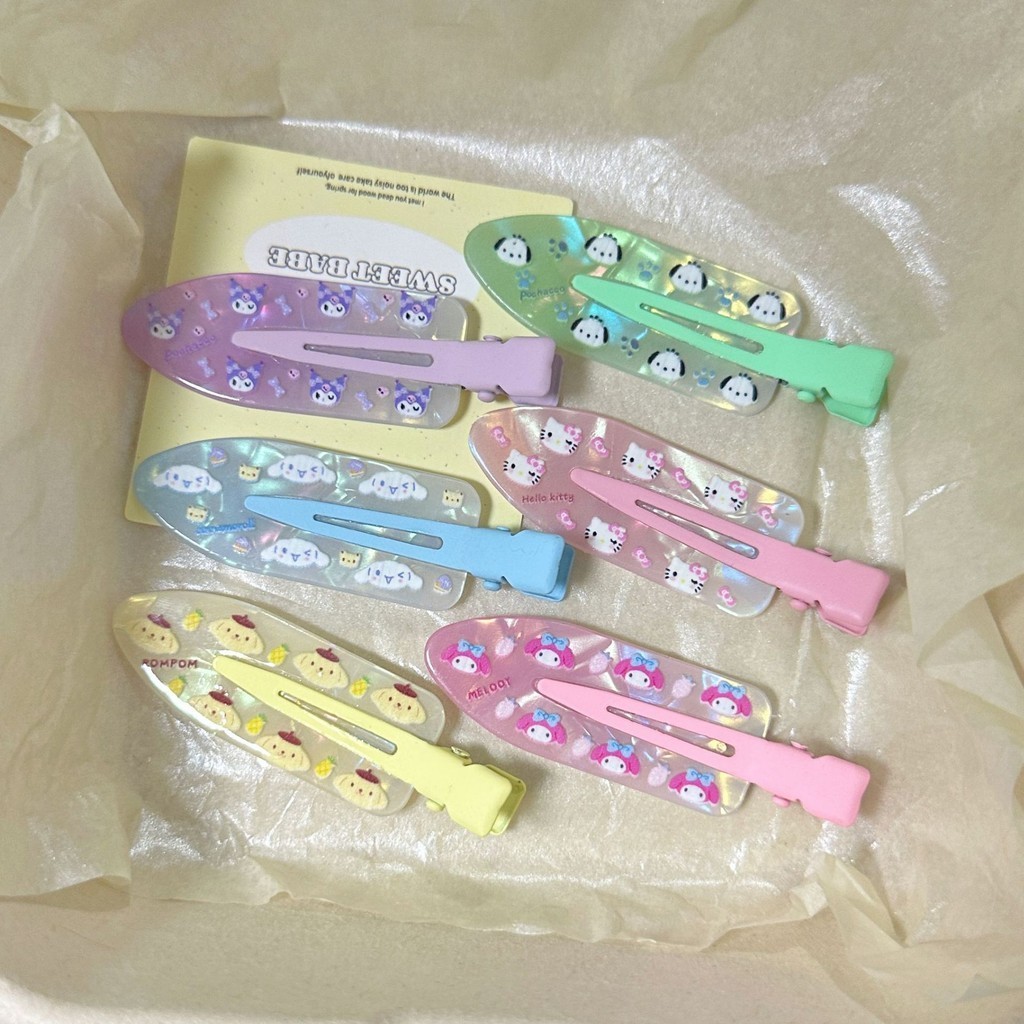 Mh แฟชั่น Traceless คลิปเลเซอร์ Sanrio กิ๊บติดผมการ์ตูนน่ารักสําหรับผู้หญิง