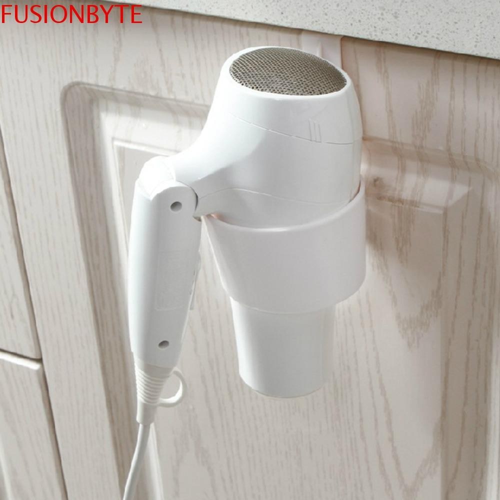 Fusionbyte ชั้นวางเครื่องเป่าผม, Self-กาว Moisture-proof Wall Duct Storage Rack,ไม่มีเจาะ Punch ฟรียืดหยุ่น Holding Band ทนทานเครื่องเป่าผมขาตั้งคุณภาพสูง
