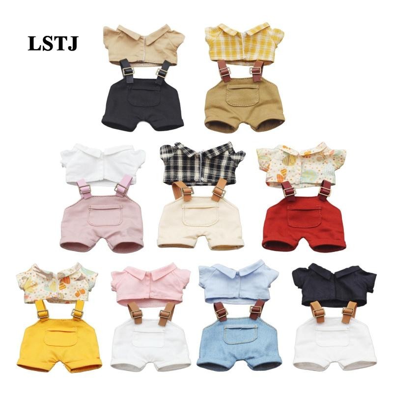 Labubu เสื้อผ้าตุ๊กตา DIY แฟชั่นสําหรับเด็กเสื้อการศึกษาและชุดเอี๊ยมเสื้อผ้าตุ๊กตาเด็กแต่งตัวสําหรับตุ๊กตา 6.69 นิ้ว