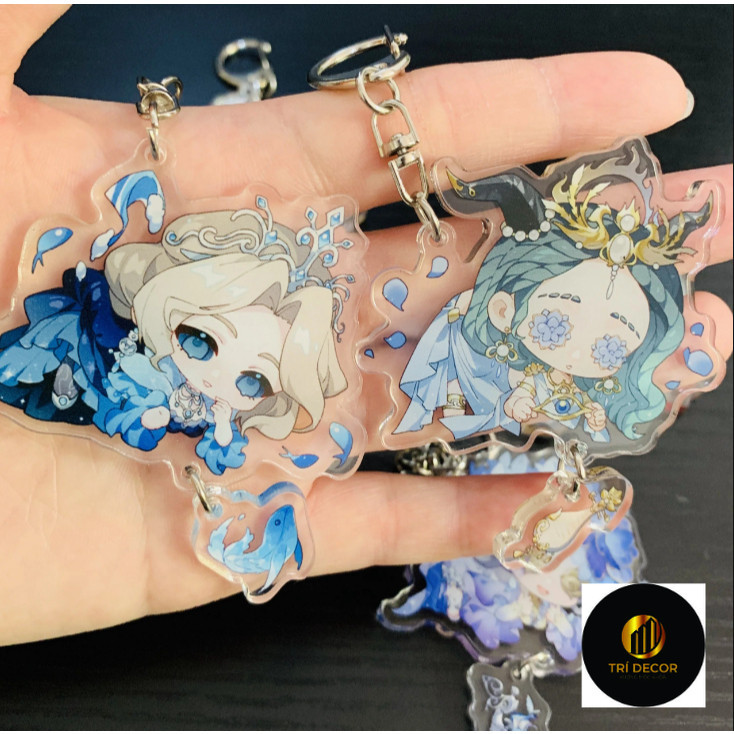 (HANGING) IDENTITY V พิมพ์พวงกุญแจ 5th บุคลิกภาพอะนิเมะเกม chibi micha ในอะคริลิคของขวัญน่ารัก