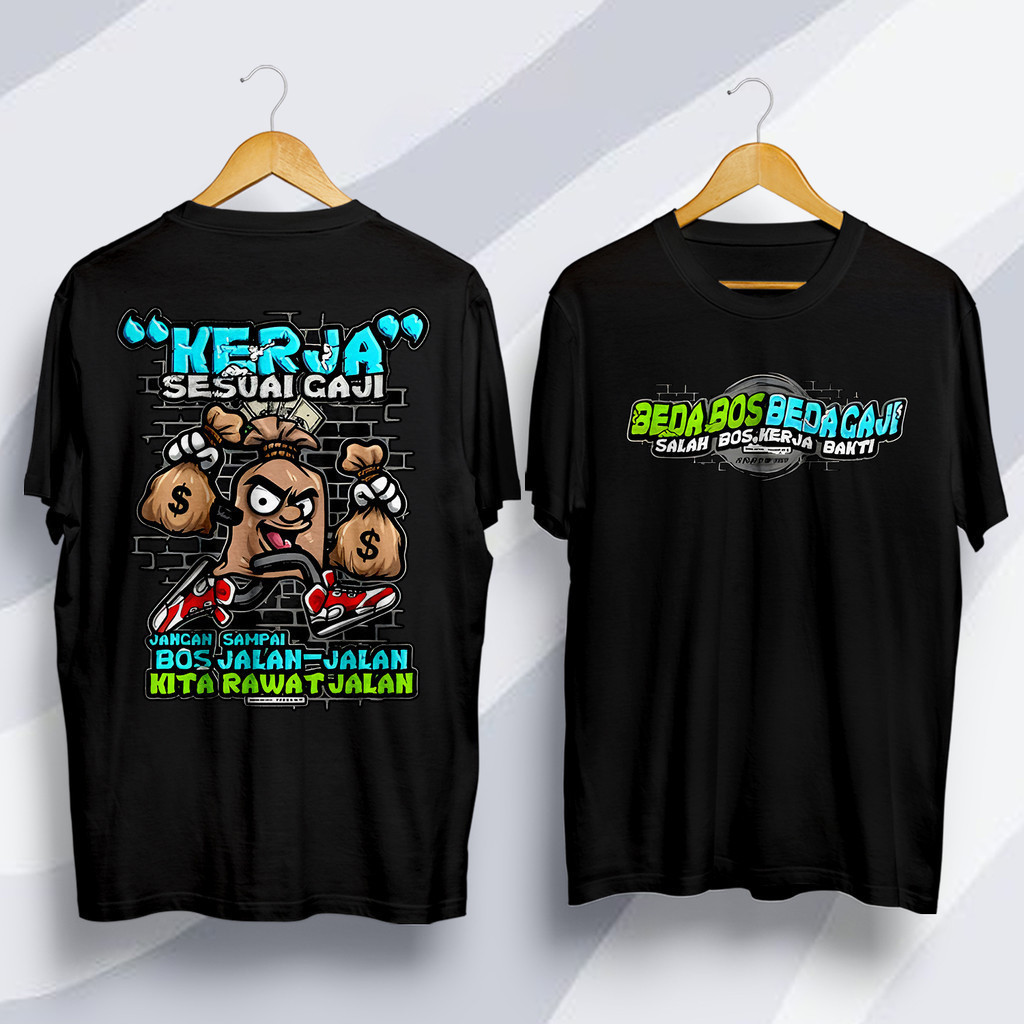 Kaos BEDA BOS BEDA GAJI เสื้อ Kerja Kaos Viral Kaos Distro ฤดูร้อนผ้าฝ้ายแขนสั้น Slevee tshirt สําหร