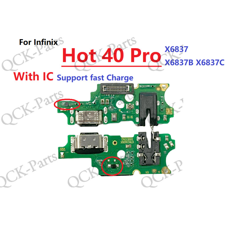 Type-c พร้อม IC รองรับ Fast Charge Charger USB ชาร์จพอร์ต Dock Connector Flex สําหรับ Infinix Hot 40