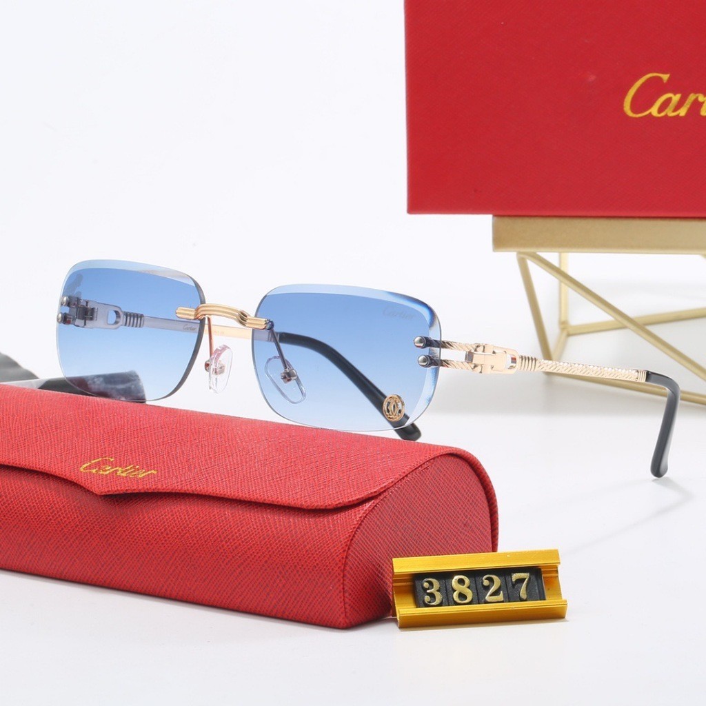 แว่นกันแดด Cartier Classic Frameless Retro All-Match Temperament แว่นกันแดด ht3827