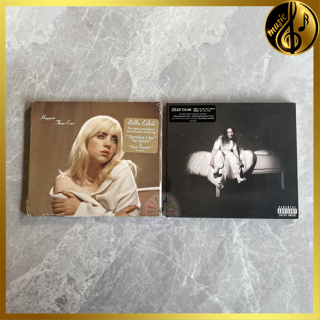 Billie Eilish Happier Than Ever & WHEN WE ALL FALL ASLEEP Deluxe 2 ชุดอัลบั้ม [ปิดผนึก] ใหม่เอี่ยม