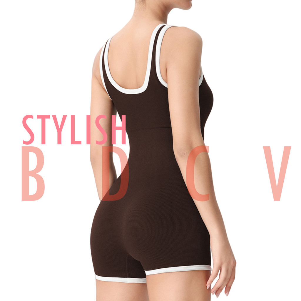 Bdcv High-End โยคะ Jumpsuit Build-In Bra ผู้หญิงออกกําลังกายความงามกลับบอดี้สูทเต้นรํา Pilate Onesie โยคะเสื้อผ้า