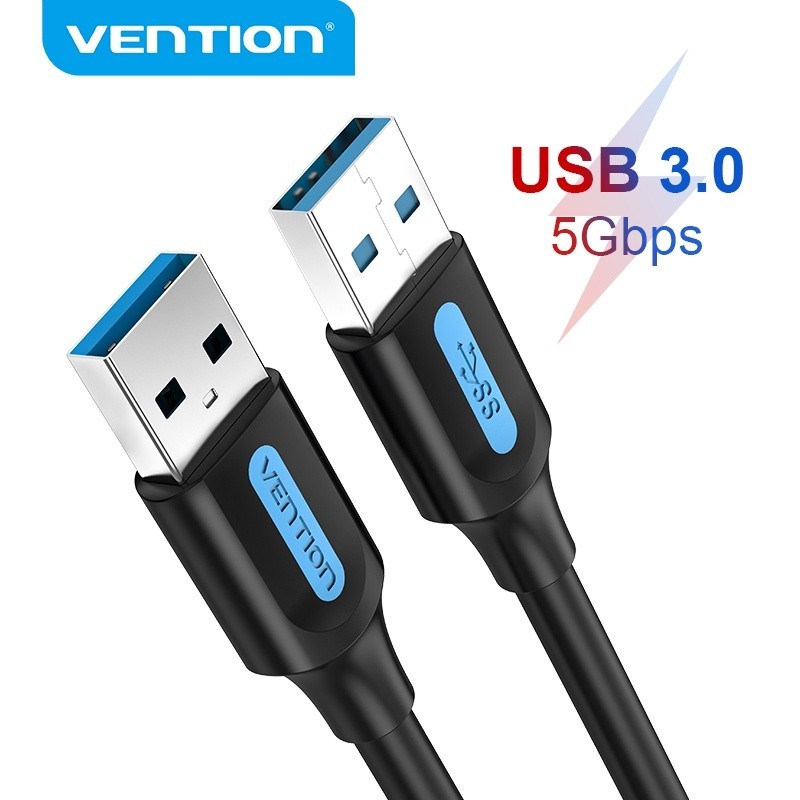 [Value Choice] Vention สายเคเบิลต่อขยาย USB 3.0 ตัวผู้ เป็นตัวผู้ สําหรับแล็ปท็อป กล่องทีวี ฮาร์ดไดรฟ์
