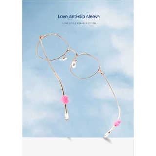 Love แว่นตา Anti-Slip ฝาครอบซิลิโคนอ่อนนุ่ม Love-Shaped หูตะขอลากแว่นตาขา Fixing สนับสนุน Anti-Drop Anti-Falling Handy เครื่องมือแว่นตาอุปกรณ์เสริม