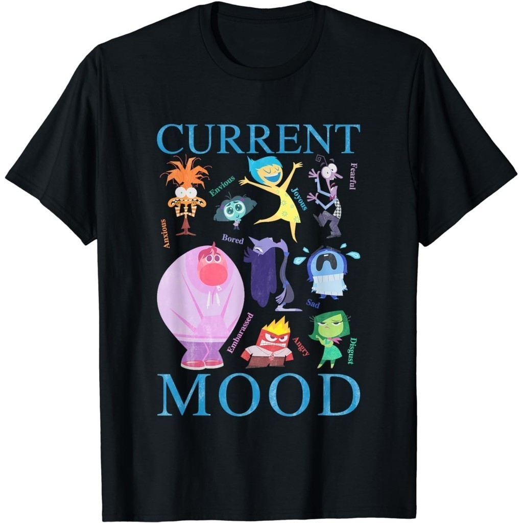 2024 Pixar Inside Out 2 เสื ้ อยืดคอ O-neck กราฟิก 100 % สําหรับผู ้ ชาย s-5xl