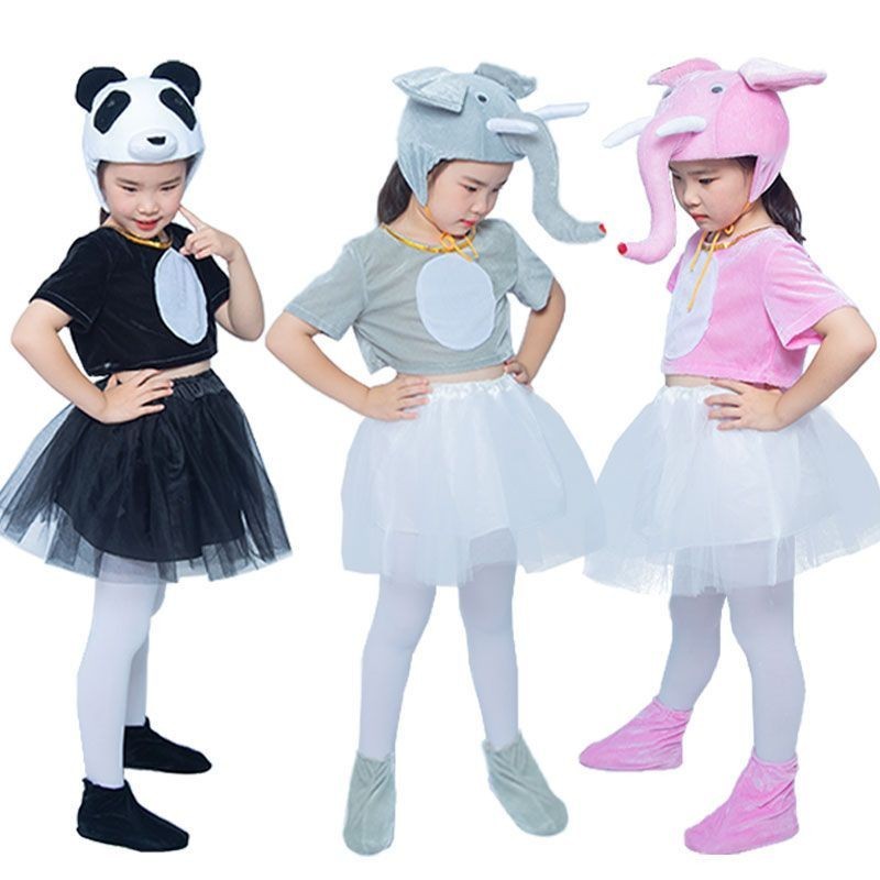 พร้อมส่ง น่ารัก แพนด้า หมีน้อย ช้าง ชุดคอสเพล ชุดเต้นรํา อายุ 3 ถึง 14 ปี วันเด็ก ลายการ์ตูนสัตว์ ชุดเต้น ชุดคริสมาสเด็กผู้หญิง ชุดเด็กผู้หญิง ชุดคริสต์มาสเด็ก ของขวัญปีใหม่ ฮาโลวีน คริสต์มาส เครื่องแต่งกายตรุษจีน