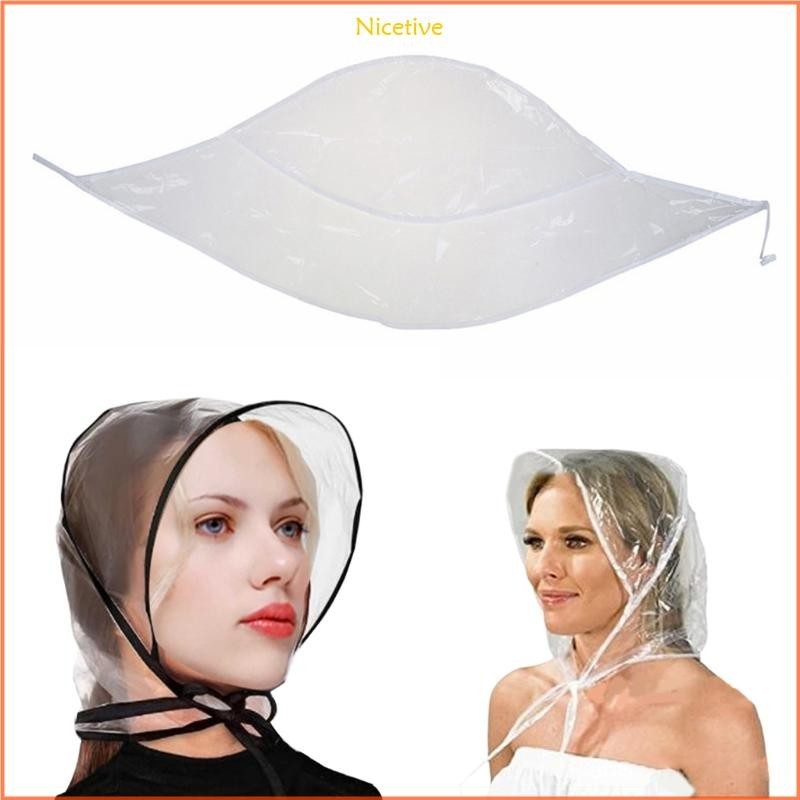 Nice หมวกกันฝน PVC แบบพกพาสําหรับการเดินทางและหมวกกันฝนพลาสติกทุกวันสําหรับ Unisex