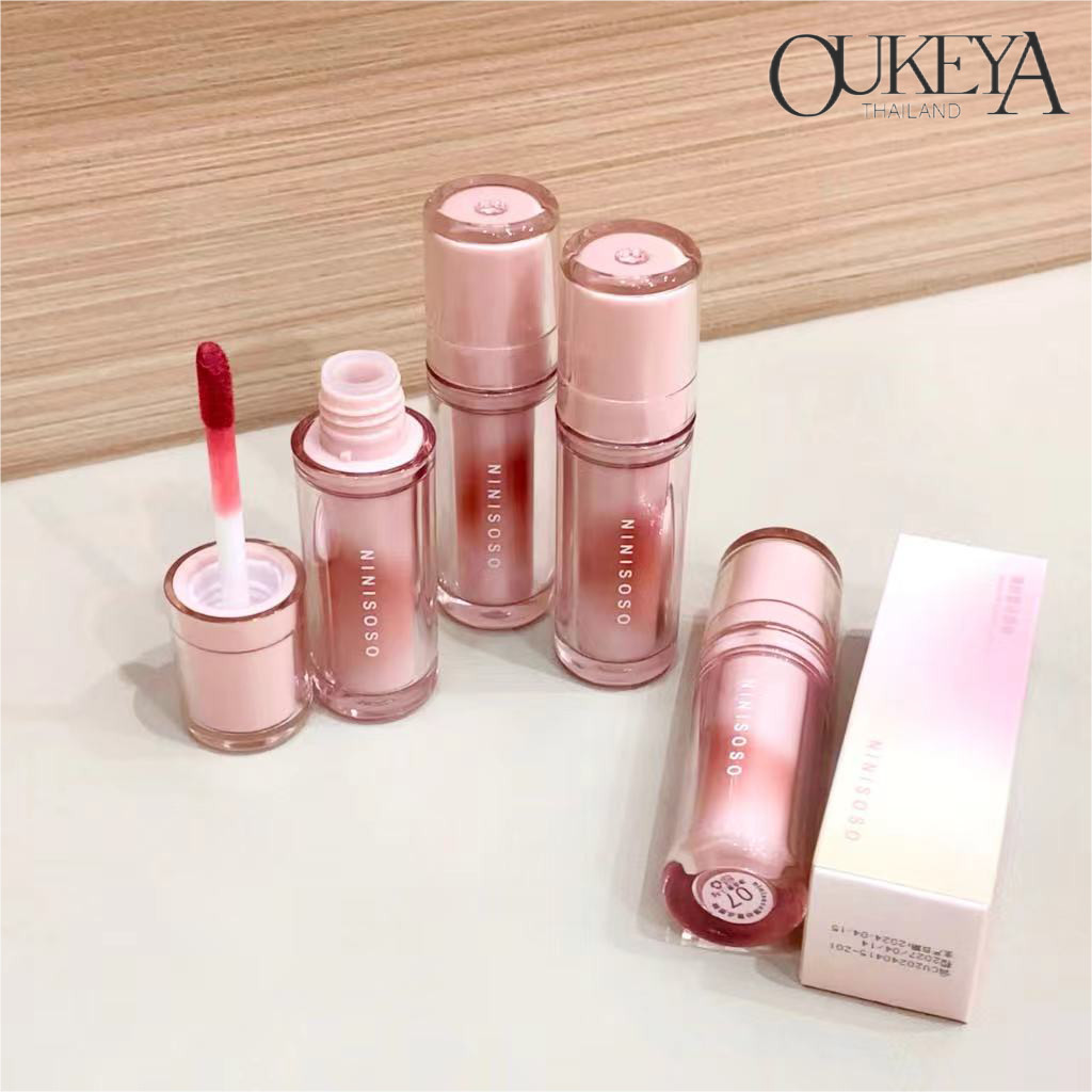 OUKEYA ลิปกลอส ลิปสติกเนื้อเจลลี่ เคลือบริมฝีปาก ให้ความชุ่มชื้น สีสวยชัด