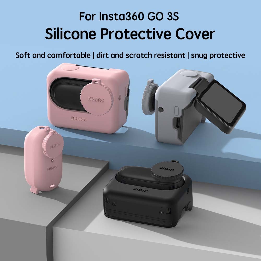 สําหรับ Insta360 GO3S Thumb กล้องซิลิโคนฝาครอบแบตเตอรี่ขยาย Chamber ฝาครอบป้องกันอุปกรณ์เสริมเลนส์