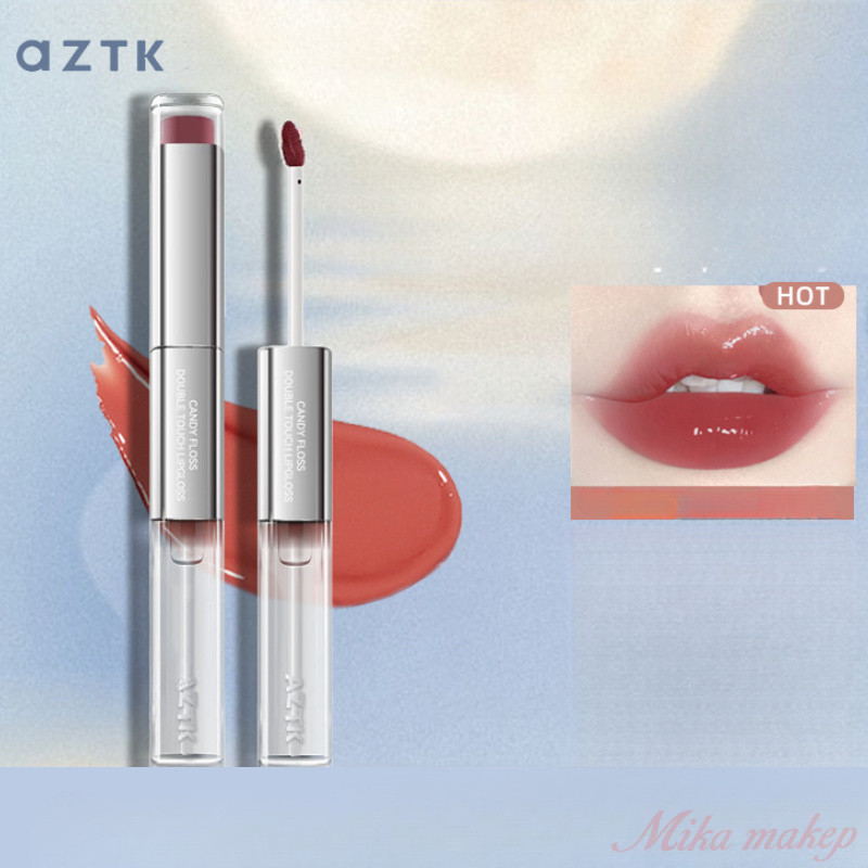 AZTK ลิปกลอสแบบดับเบิ้ลเอนด์ ให้ความชุ่มชื้น ติดทนนาน และไม่หลุดร่วงง่าย