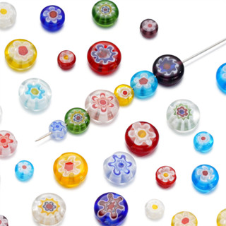 St. kunkka 6-10 มม.ลูกปัดดอกไม้แก้ว 10-64 ชิ้น Retro รูปแบบล…