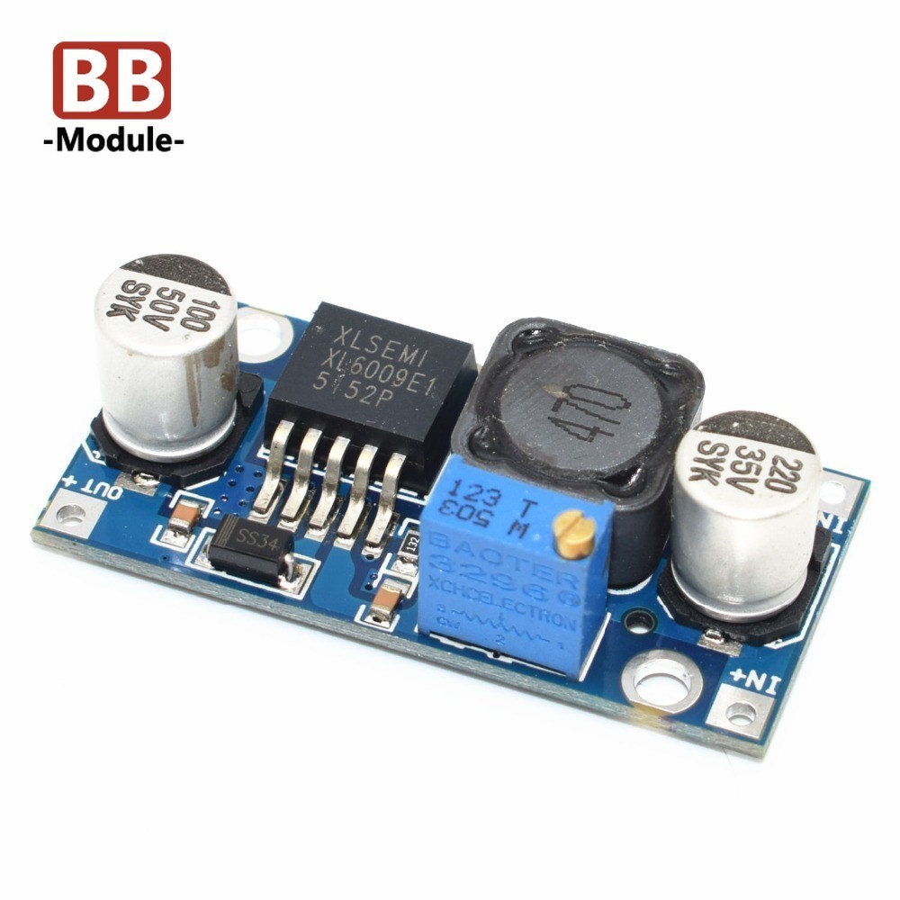 Xl6009 Booster โมดูล DC-DC โมดูลเอาต์พุตปรับ Current Exceeding LM2577 4A