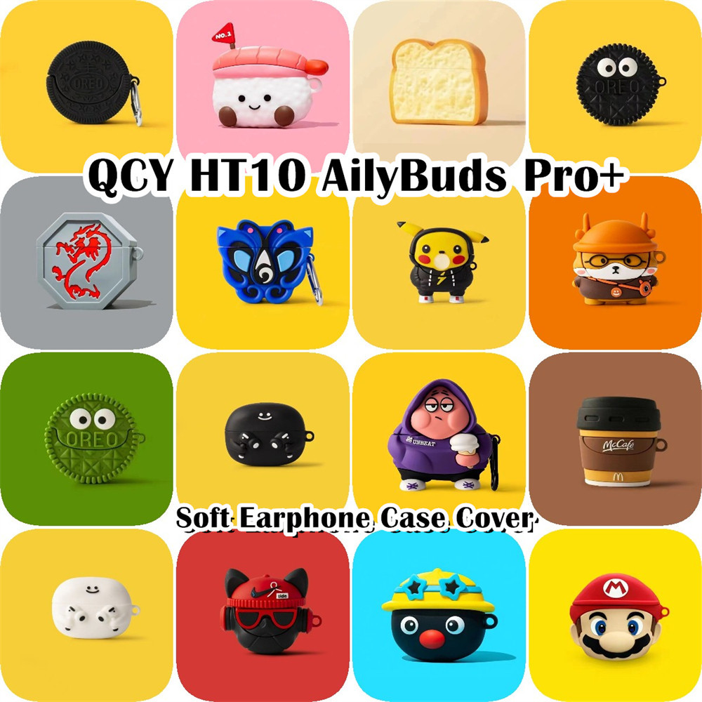 imamura สําหรับ QCY HT10 AailyBuds Pro + เคสซิลิโคนอ่อนนุ่มการ์ตูนสร้างสรรค์หูฟังกรณี NO.2