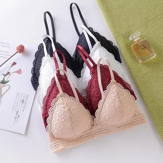 #261 สินค้าพร้อมส่งจากไทย บราสายเดี่ยว บราลูกไม้ ปรับสายได้ ไม่มีโครง หลังตะขอ ฟรีไซส์ สินค้าพร้อมส่ง