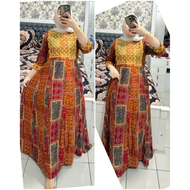 KATUN Hendi Deana Womens Gamis ผ้าคอตตอนปัก Nbr