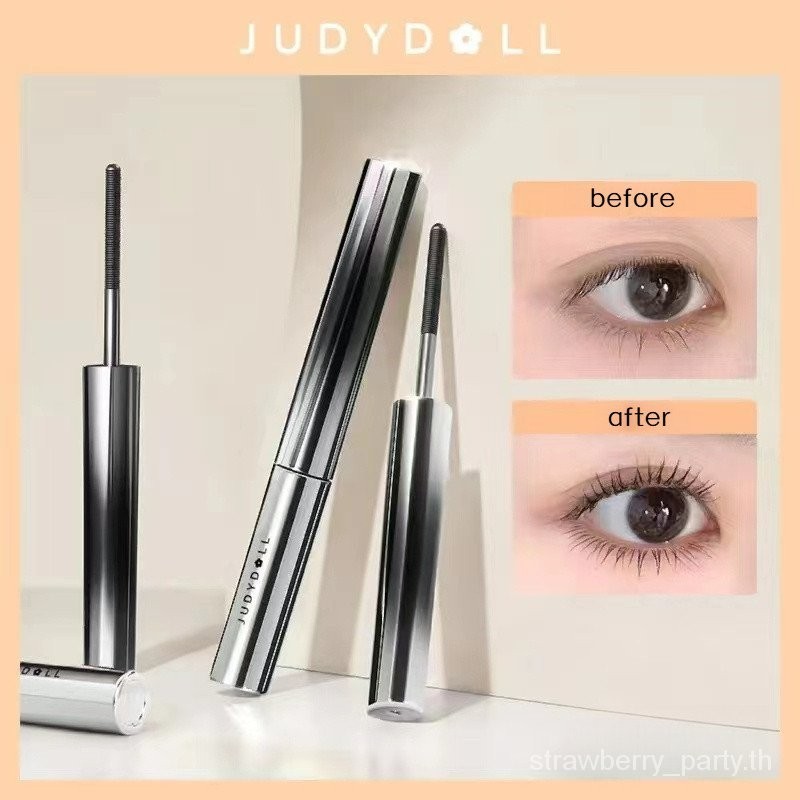 Judydoll Tube Eye Mascara Waterproof Sweatproof Slender Not Easy to Smudge Brown Curly Flower Stick Eye Makeup U014