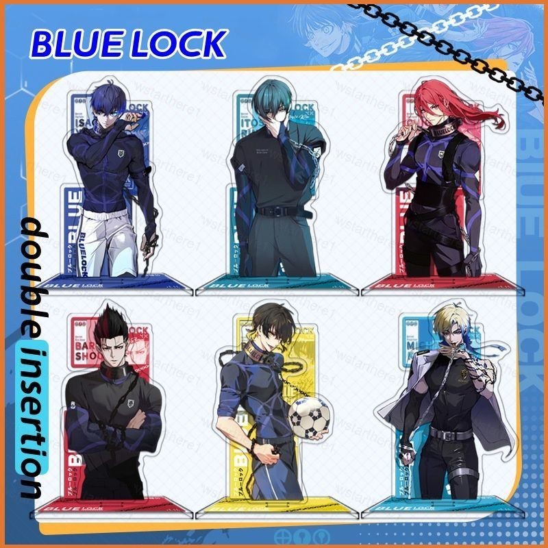 Jason Blue Lock Barou Shouei Isagi Yoichi Chigiri Hyoma ใส่คู่ป้ายอะคริลิค UP ของเล่นขาตั้งผู้ถือแผ่น