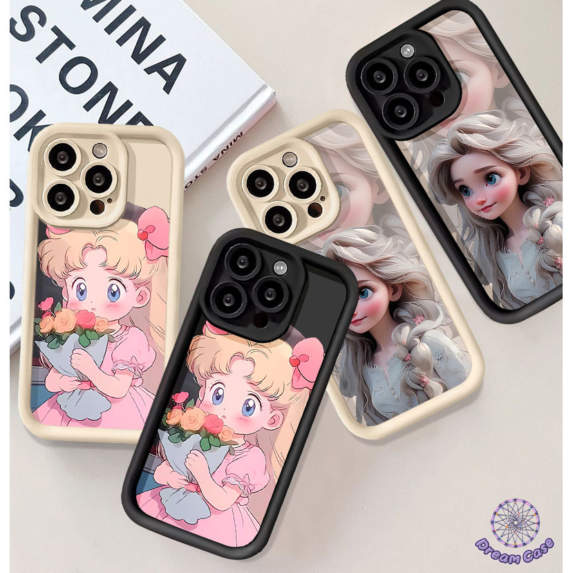การ์ตูนเจ้าหญิงน่ารักถือกรณีสาวดอกไม้สำหรับ Samsung A15 A24 A04 A12 A50 A21s A53 A13 A14 A52 A05 A02s A03 A05s A34 A54