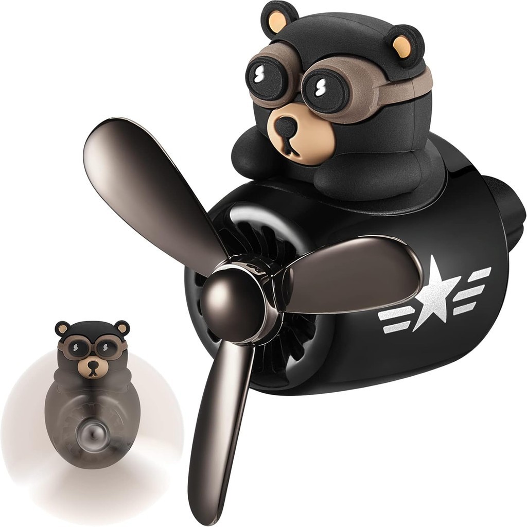 น้ําหอมปรับอากาศในรถยนต์ ตุ๊กตาหมี Pilot Car Air Freshener Air Outlet Wingman Propeller Perfume Flavouring Diffuser Supplies