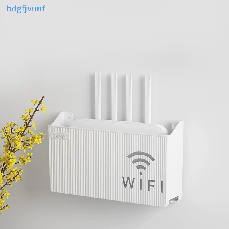 Bdgf Bins ติดผนังกล่องเราเตอร์ Office Media Decor คอนโซล Wifi Wifi กล่องกล่องเก็บไร้สาย Rack แขวนชั้นวางของ TH
