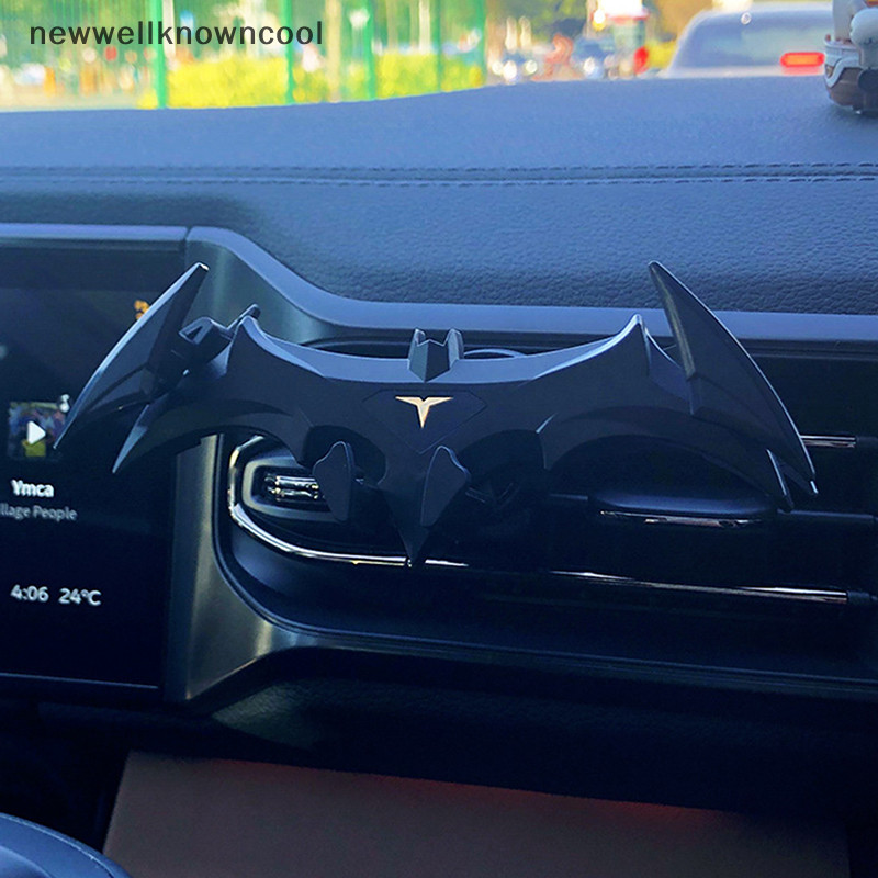 ใหม่wellknowncool ที่วางโทรศัพท์ในรถยนต์แบบหัวเข็มขัดแรงโน้มถ่วงรูปค้างคาว Air Outlet Navigation รองรับ AAD
