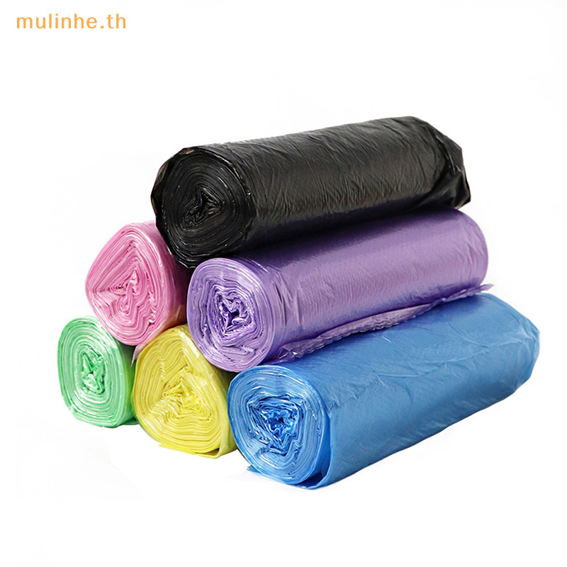 Mulinhe 5 ม้วน 1 แพ็ค 100 ชิ้นในครัวเรือนถังขยะแบบใช้แล้วทิ้งกระเป๋าห้องครัวถุงขยะทําความสะอาดถุงขยะถุงพลาสติก TH