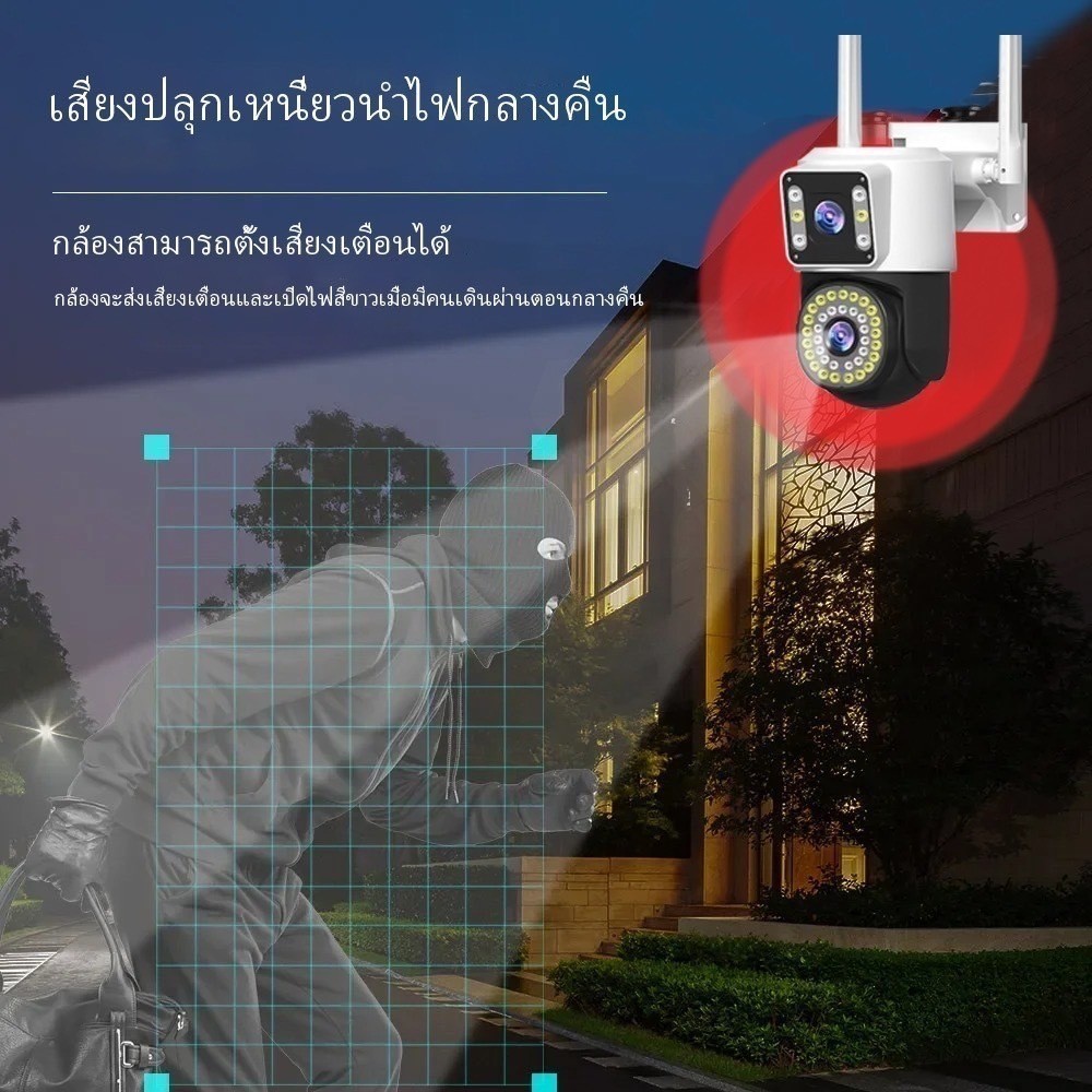 กันของหาย KTvsion กล้องสองเลนส์ WiFi หน้าจอคู่ 2กล้อง ดูพร้อมกันได้ Color Full HD ​5ล้านพิกเซล กลางค