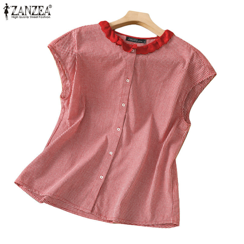 Zanzea เสื้อเชิ้ตแขนกุดทรงหลวมสไตล์เกาหลีสําหรับผู้หญิง