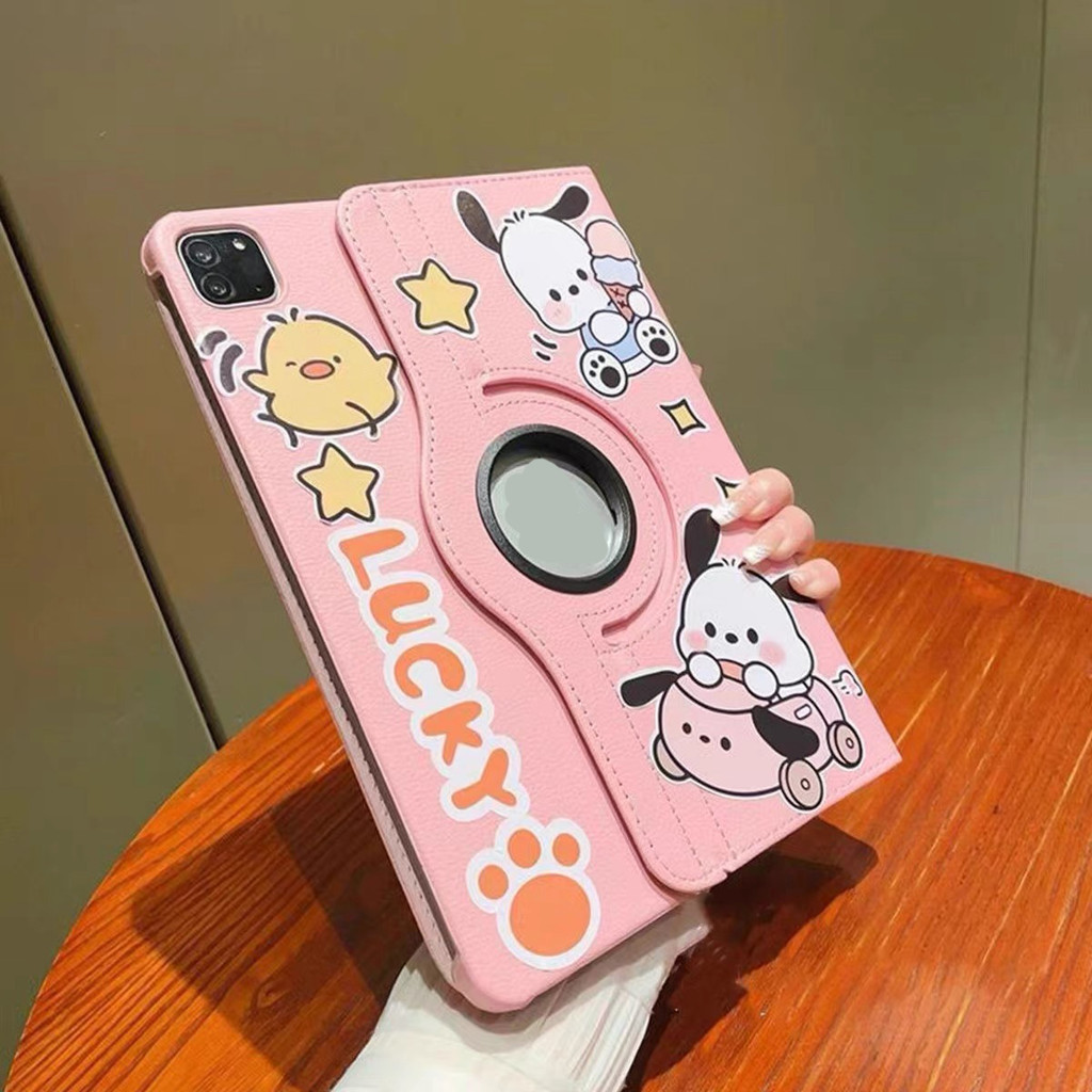 360.เคสฝาพับ หมุนได้ 360 องศา เคส Samsung Tab A9 Plus /Tab A7 lite/Tab S6 lite/Tab S9 FE S9FE เคสหนัง ลายการ์ตูน น่ารัก