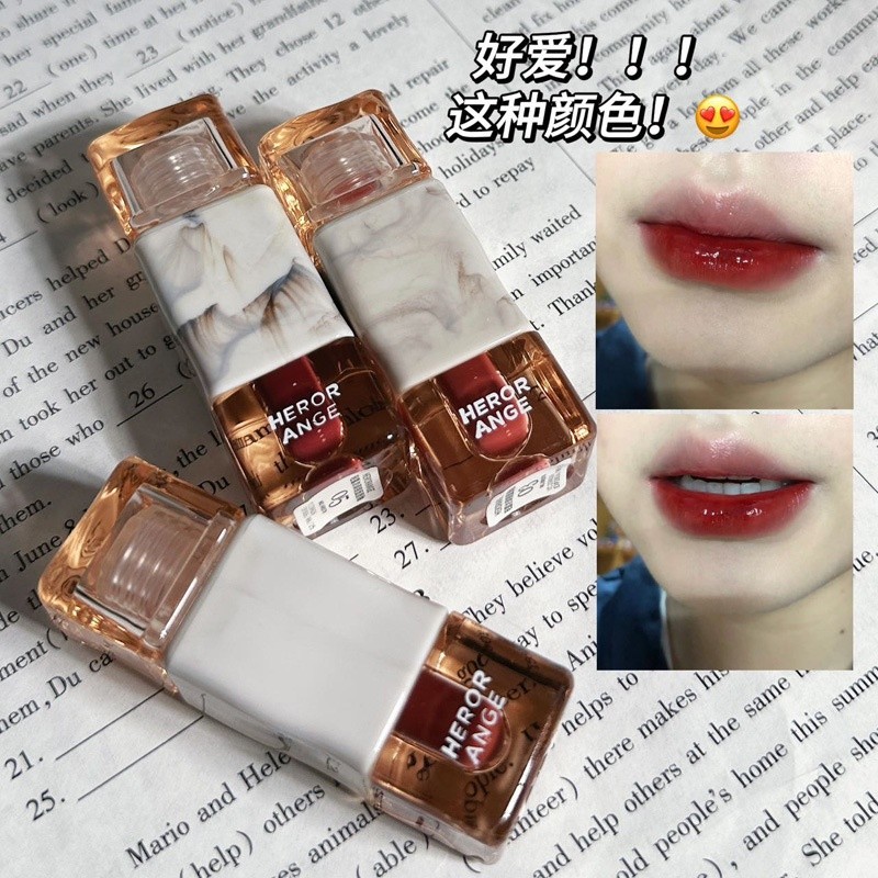 Herorange~ ลิปกลอส เนื้อเจลลี่ คริสตัล ไม่ติดแก้ว สําหรับผู้หญิง