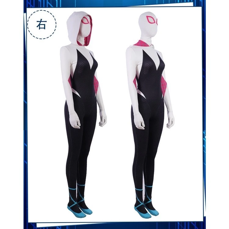 Gwen หญิง Spider-Man cos Spider-Man คู่ขนานจักรวาล jumpsuit คอสเพลย์เครื่องแต่งกายเสื้อผ้าเทศกาลหญิงคอสเพลย์ชุด thumbnail 8