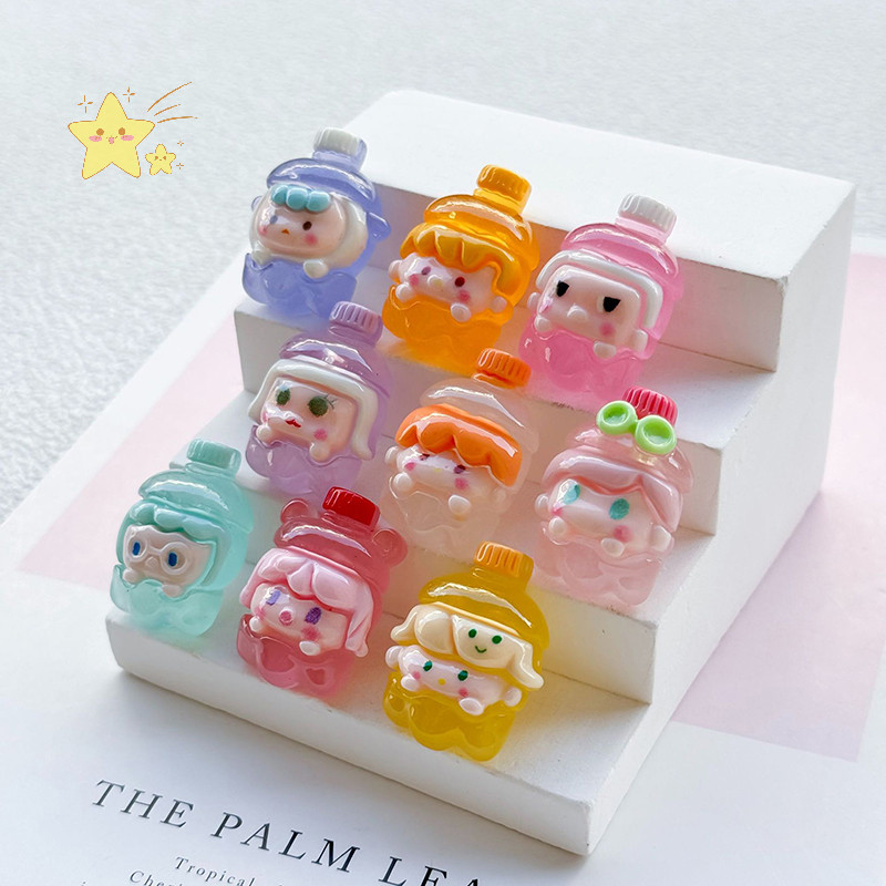 [JBTH] 10 ชิ้น Luminous Bubble Mart น่ารักเม็ดโซดาตุ๊กตาตกแต่งบ้านเรืองแสง Miniature Fairy อุปกรณ์ตกแต่งสวน [JB]