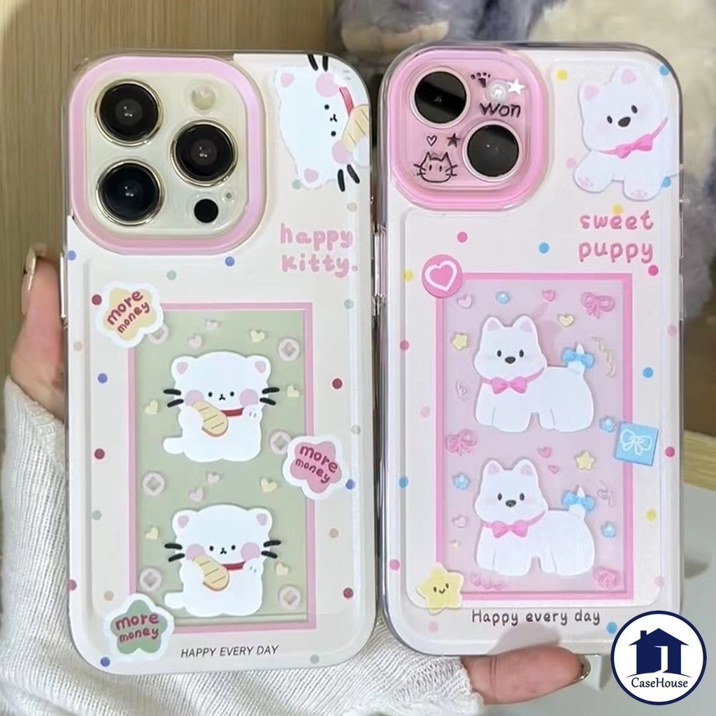 เคสนิ่มใสลายแมวและสุนัขสุดน่ารัก เข้ากันได้กับ Samsung A05s A15 A05 A12 A32 A54 A14 A24 A03s A34 A50 A53 A52 A02s A23