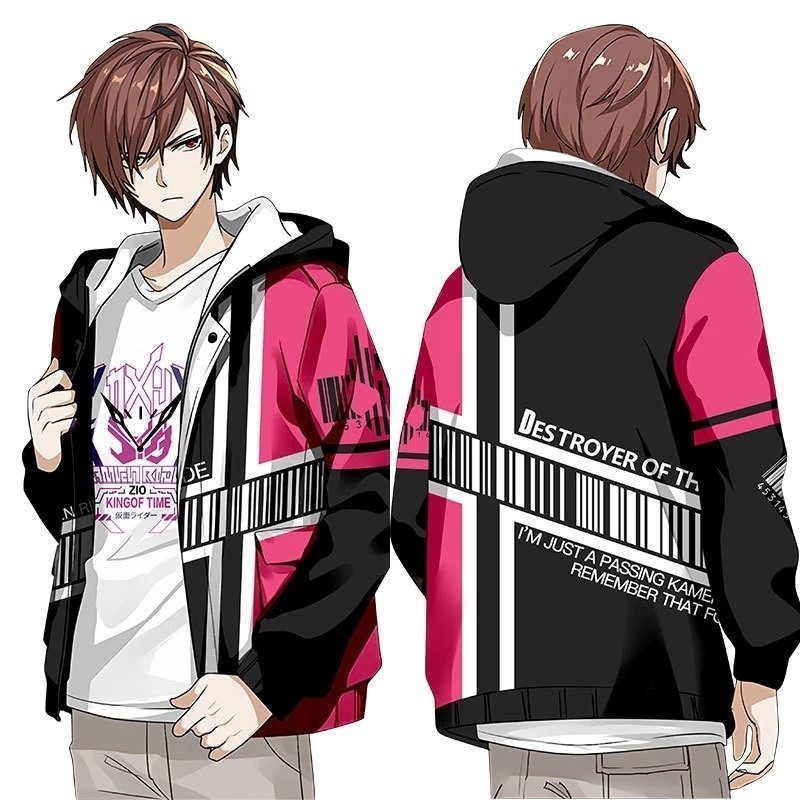 48H 24H Kamen Rider REVICE เสื้อแจ็กเก็ตกันหนาว แขนยาว มีฮู้ด พิมพ์ลายอนิเมะญี่ปุ่น 3D แฟชั่นฤดูใบไม้ร่วง สําหรับผู้ชาย