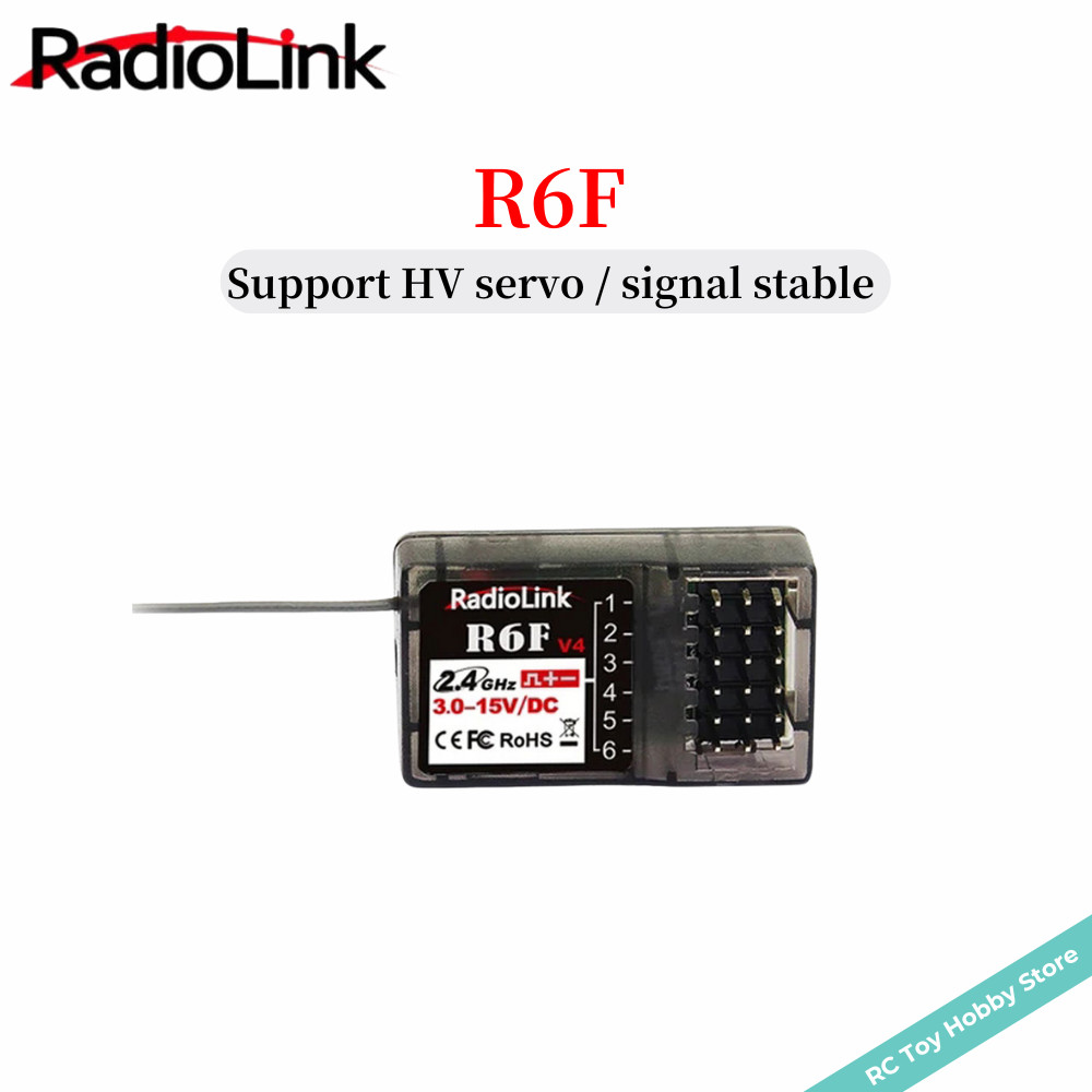 Radiolink ตัวรับส่งสัญญาณวิทยุ R6F 2.4Ghz 6CH คุณภาพสูง 2018 อุปกรณ์เสริม สําหรับเครื่องรับส่งสัญญาณ RC6GS RC4GS RC3S RC4G T8FB