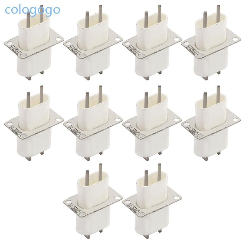 Colo ชุด 10 เตาอบไมโครเวฟ Magnetron ปลั๊กเตาอบไมโครเวฟ Connector 4 Filament Pin Sockets Converter เตาอบไมโครเวฟดังนั้น